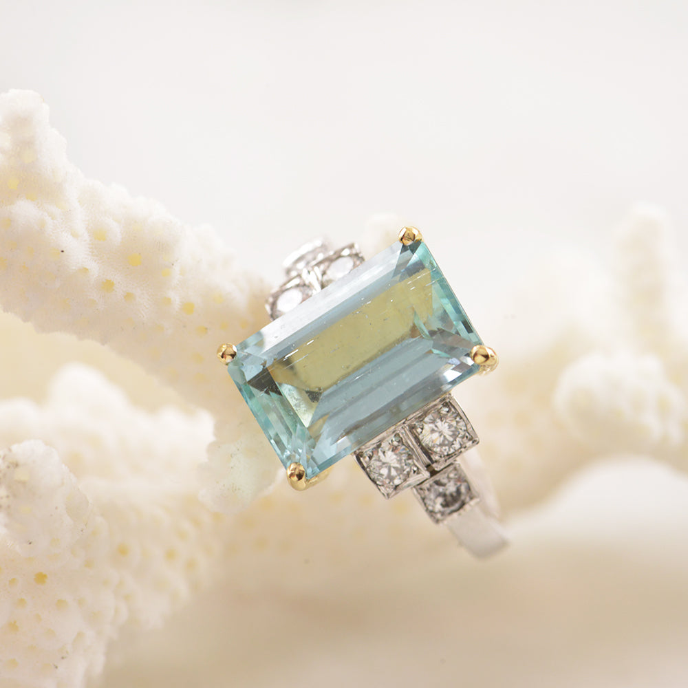 Aquamarine baguette hot sale