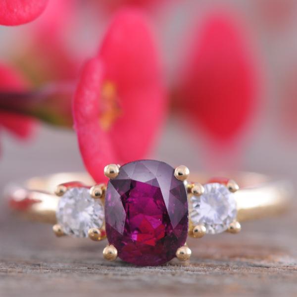 Diamond and ruby on sale wedding ring