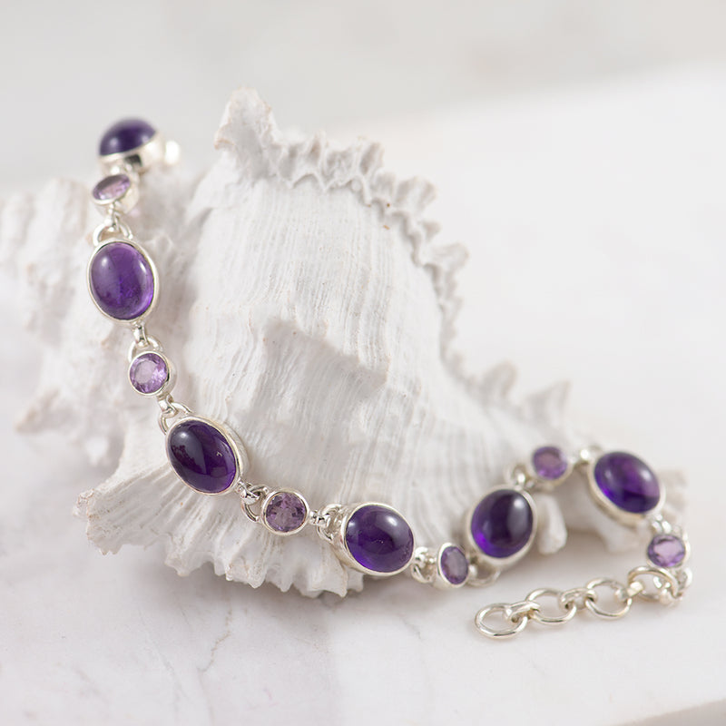 Silver Amethyst bracelet