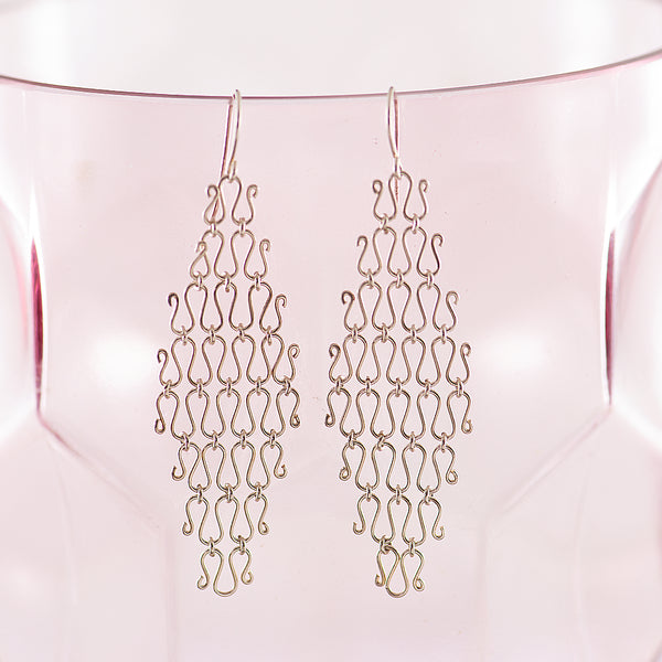 Silver Mesh Earrings