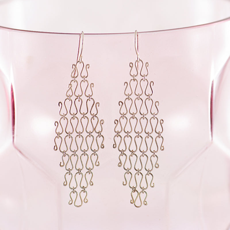 Silver Mesh Earrings