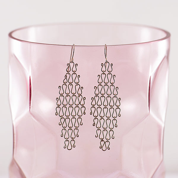 Silver Mesh Earrings